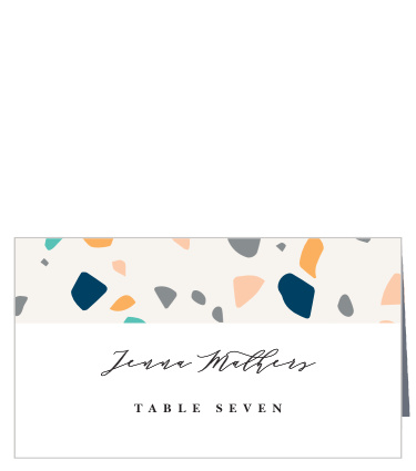 Keep your guests organized with our Grand Terrazo Place Cards!
