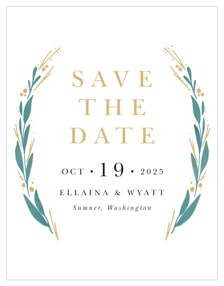 Be sure your family and friends will mark their calendars for your special day with our Vignes Vines Save-the-Date Cards.