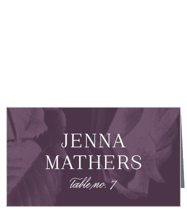 Help your family and friends to their seats for the wedding dinner with our Floral Overlay Place Cards.