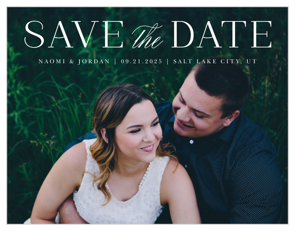 Floral Overlay Save the Date Cards