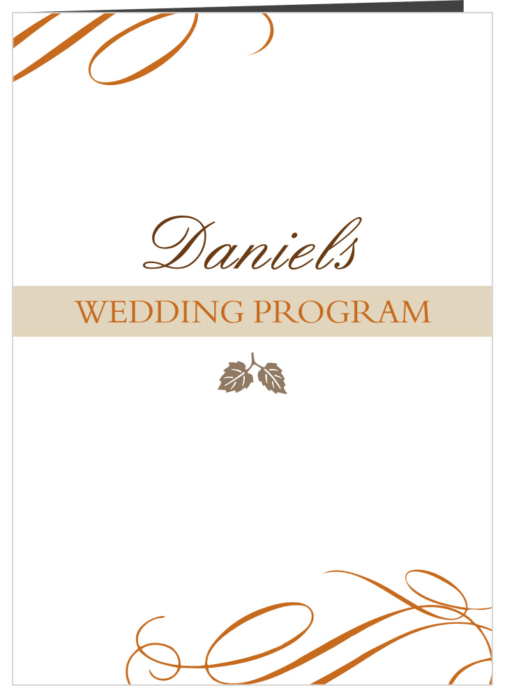Elegant Fall Scrolls Wedding Programs