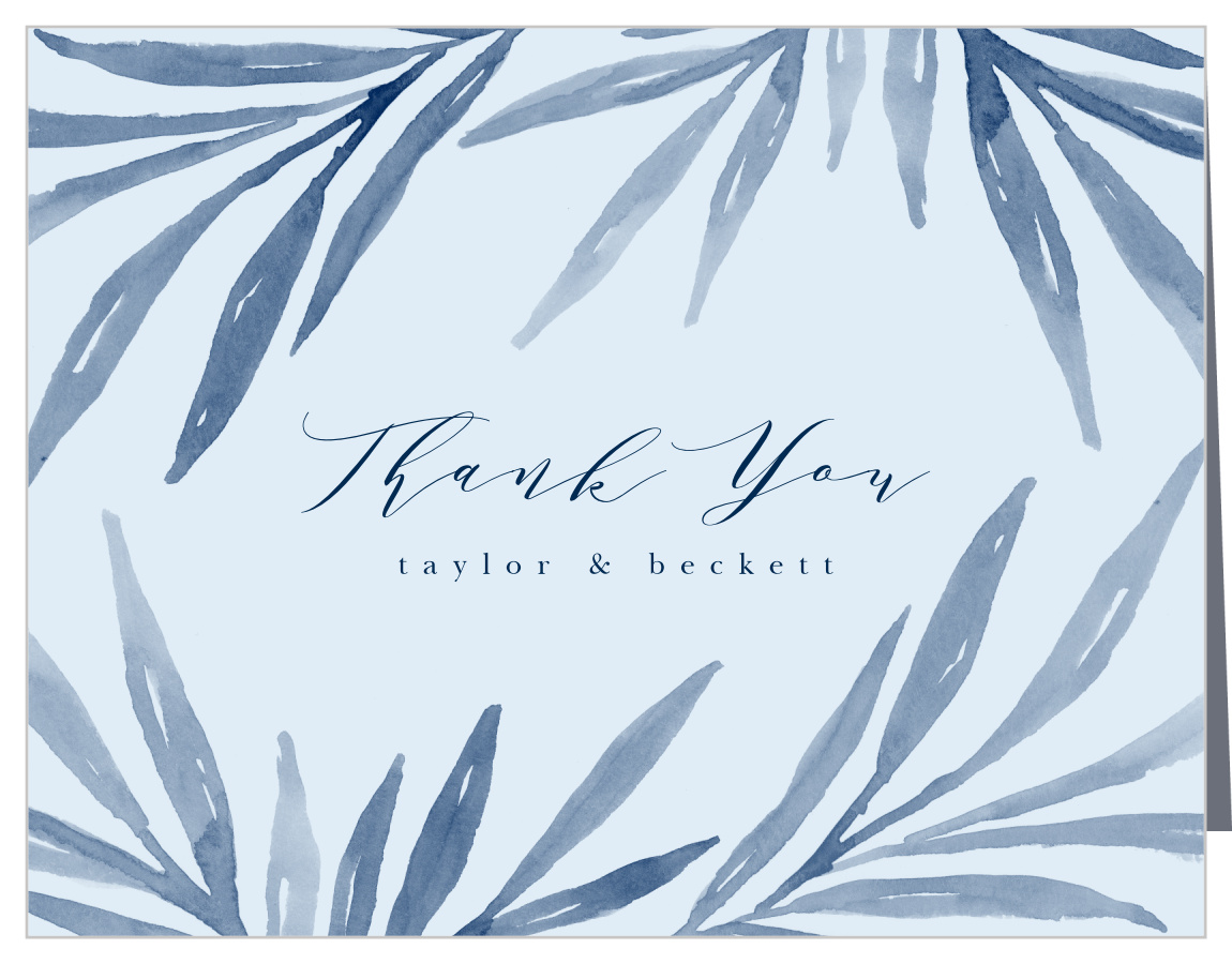 Serenity Leaves Wedding Thank You Cards