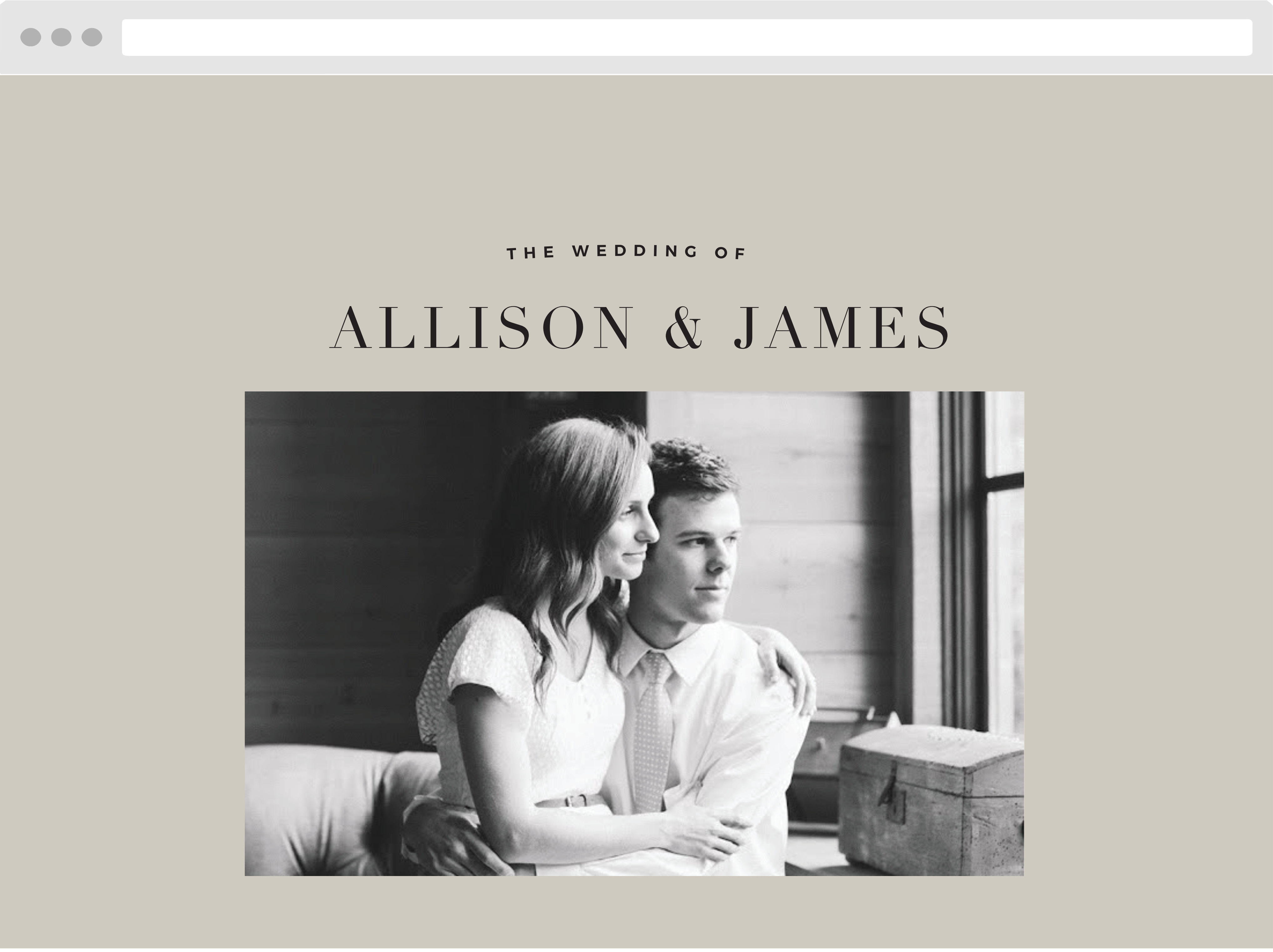 Modern Inlay Wedding Website