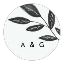 Seal envelopes or gift your friends and family with a memento of your special day with Watercolor Leaves Wedding Stickers.