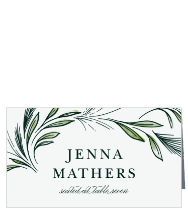 The place cards you have been looking for are here! Our Spring Foliage Place Cards have beautifully illustrated foliage adorning the top
