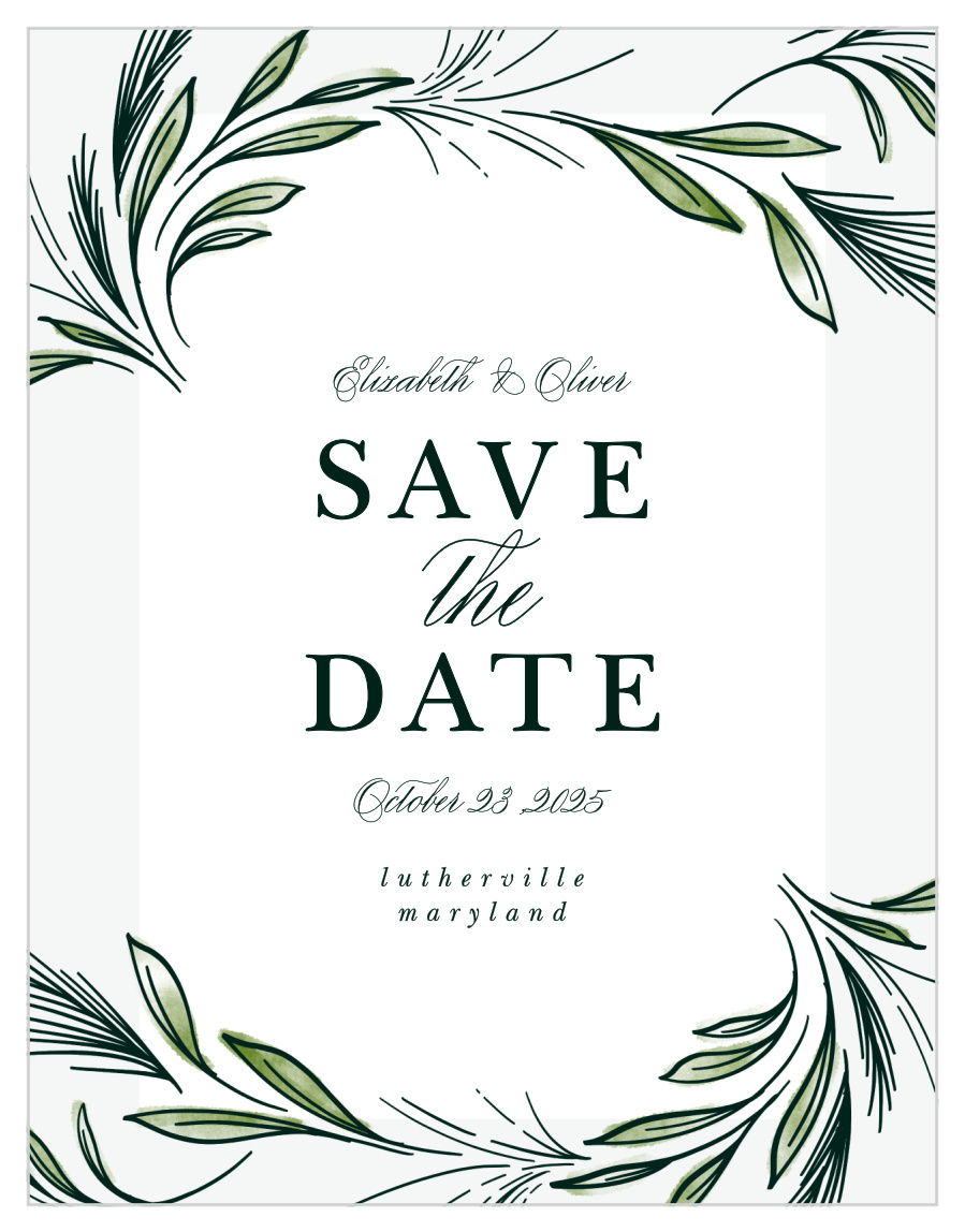 Spring Foliage Save the Date Cards