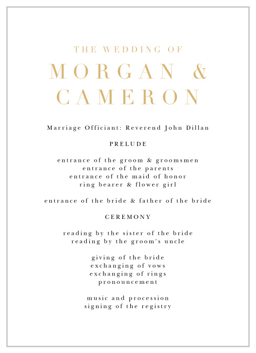 Guide your family and friends through each step of your ceremony with our Celebrate Love Wedding Programs. 