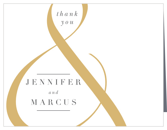 The support and presence of your family and friends on your special day meant a lot to you, show them your appreciation with our Modern Ampersand Wedding Thank You Cards.