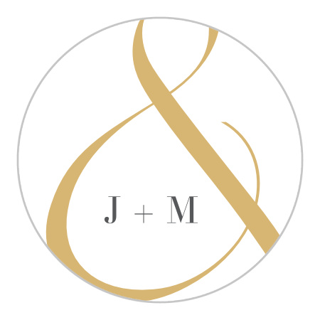 Modern Ampersand Wedding Stickers