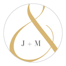 Gift your family and friends with a memento of your special day with our Modern Ampersand Wedding Stickers.