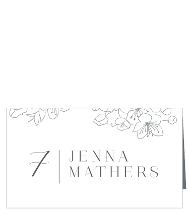 Dress your wedding in stunning elegance with our Sketched Florals Place Cards.