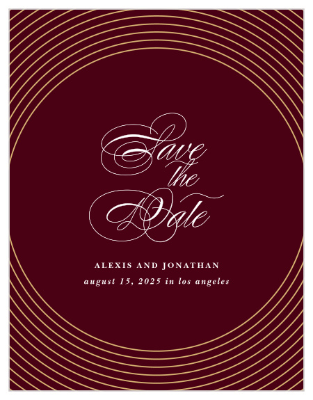 Announce your special day with our Pulsating Waves Save-the-Date Magnets.