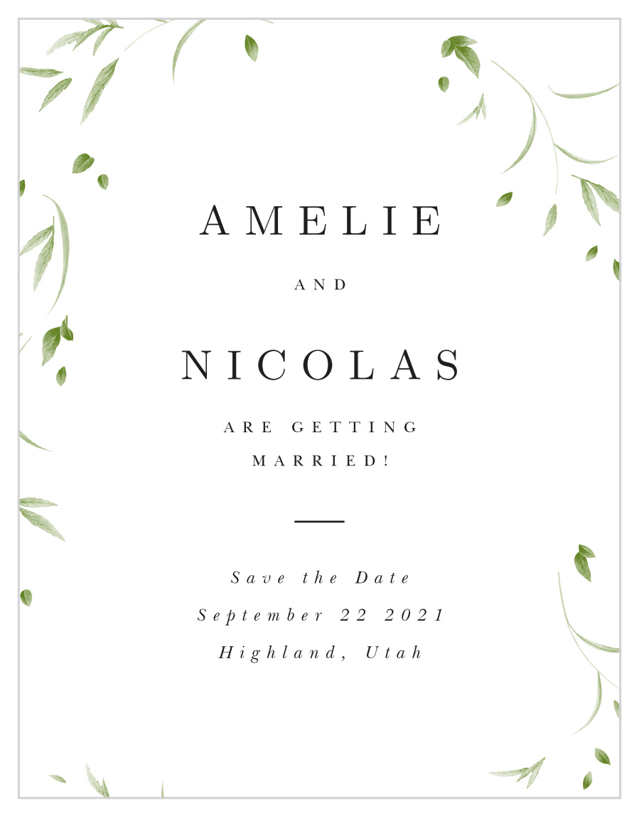 Falling Foliage Save the Date Cards