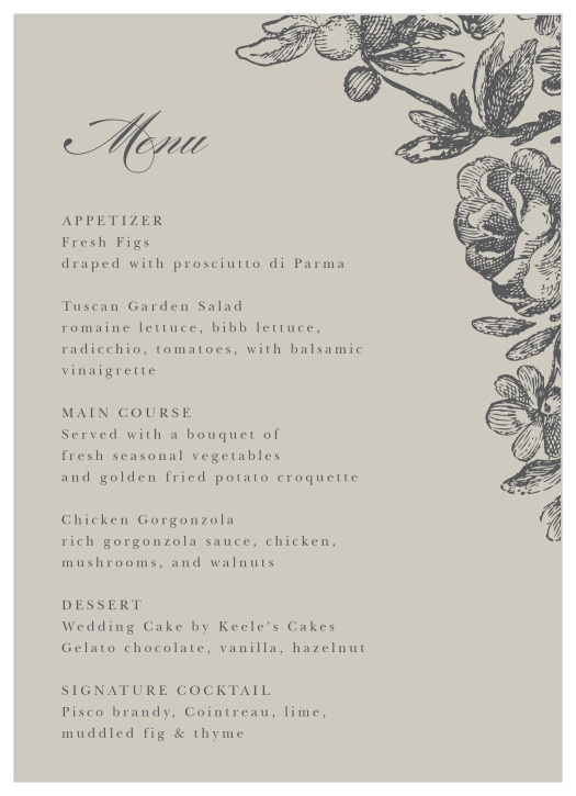 Wedding Menus | Design Your Menu Cards Instantly Online!