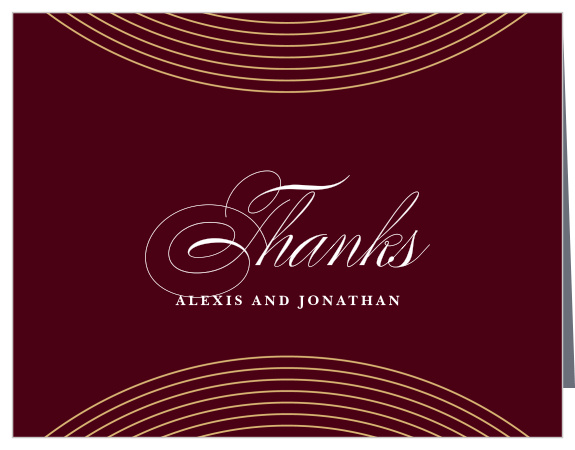 Show your appreciation with our Pulsating Waves Wedding Thank You Cards.