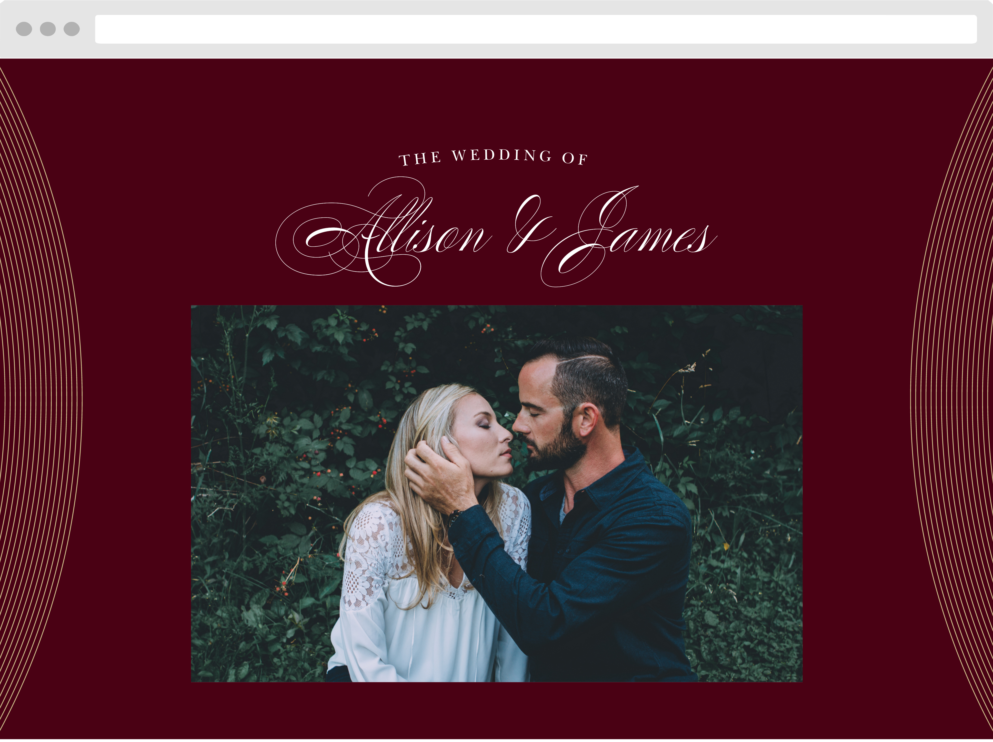 Pulsating Waves Wedding Website