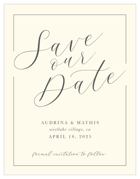 Wedding Save The Dates - Match Your Color & Style Free!