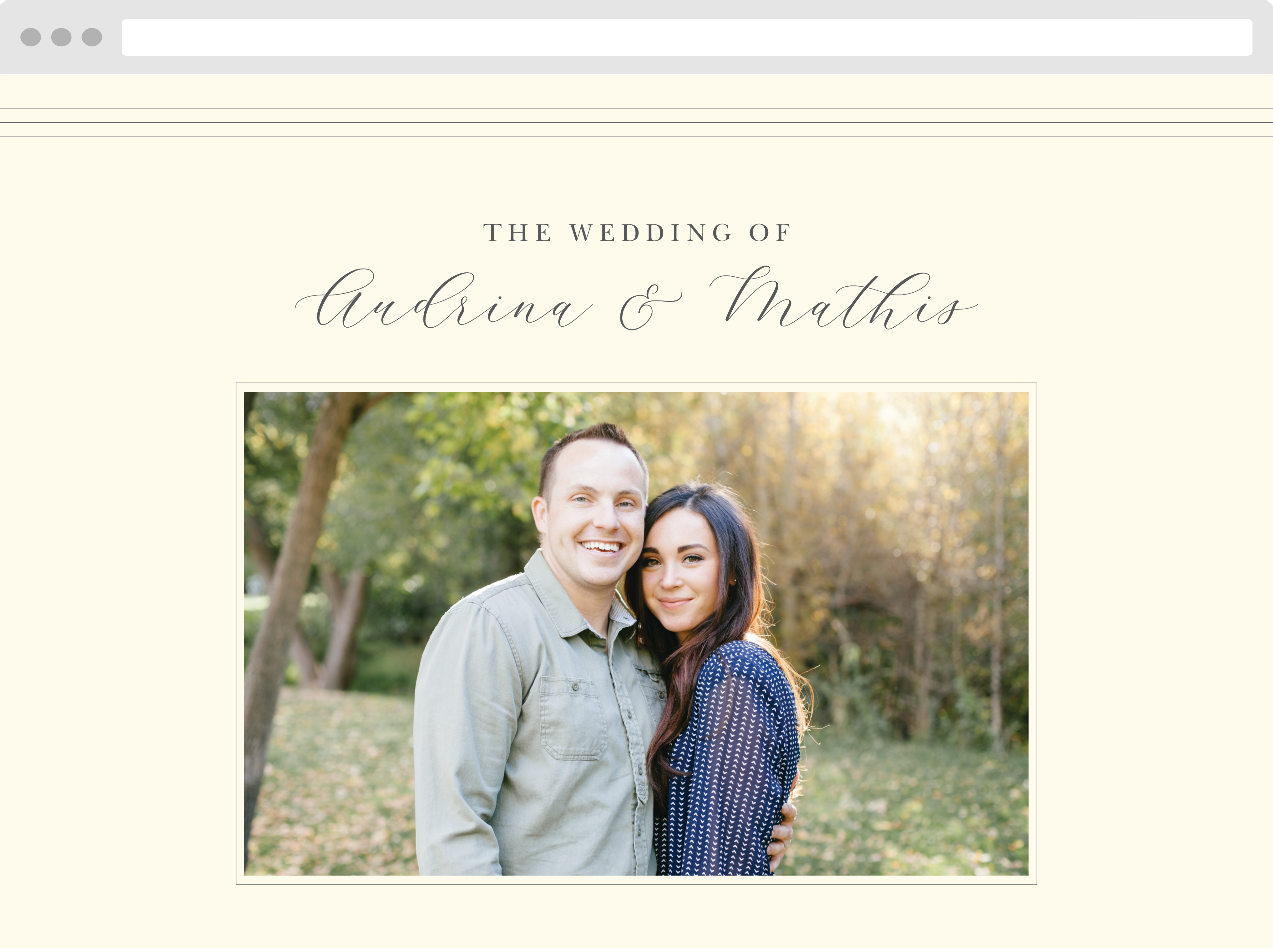 Elegant Typography Wedding Website