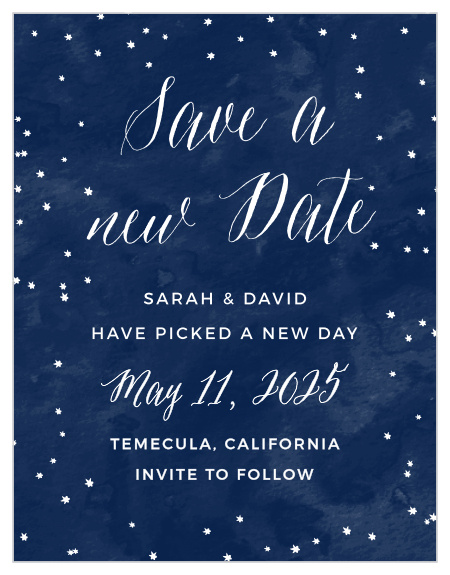 Change The Date Wedding Cards | Design Your Instantly Online