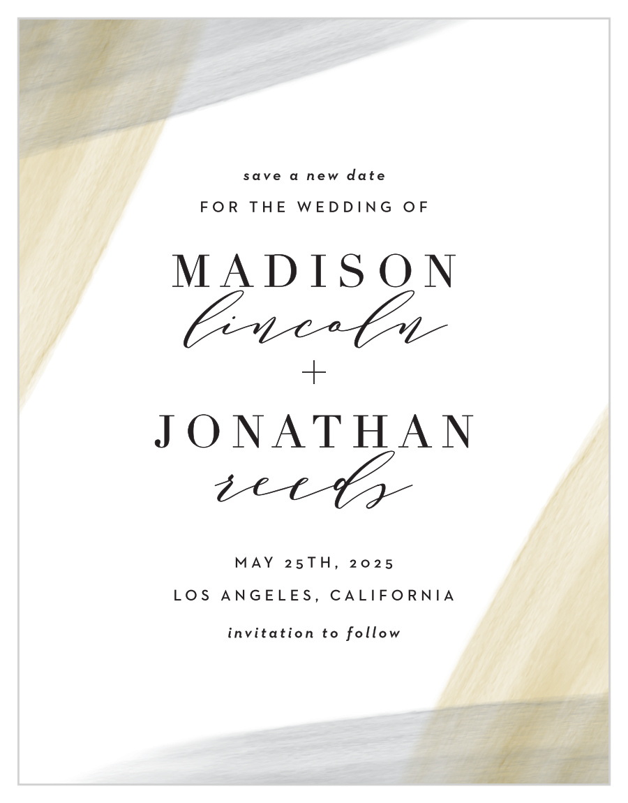 Luxe Watercolor Change the Date Cards