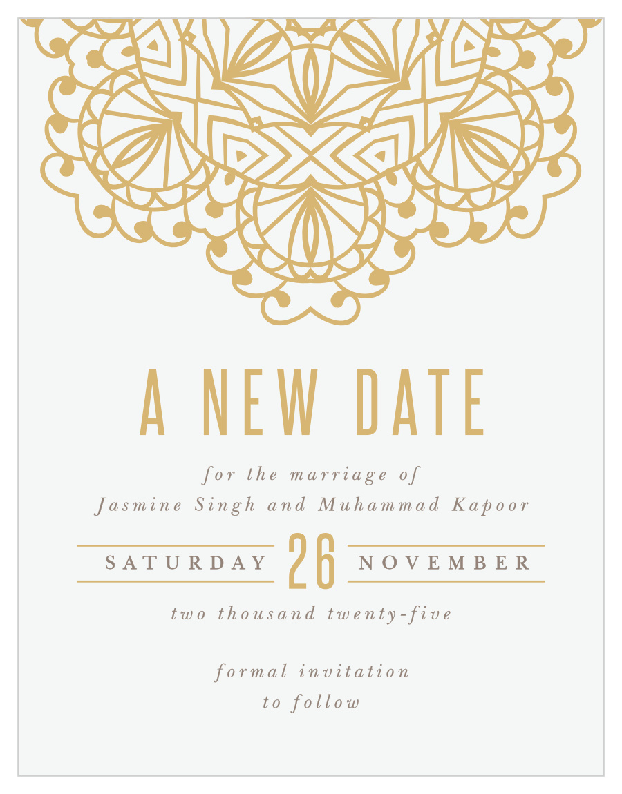 Golden Lace Change the Date Cards
