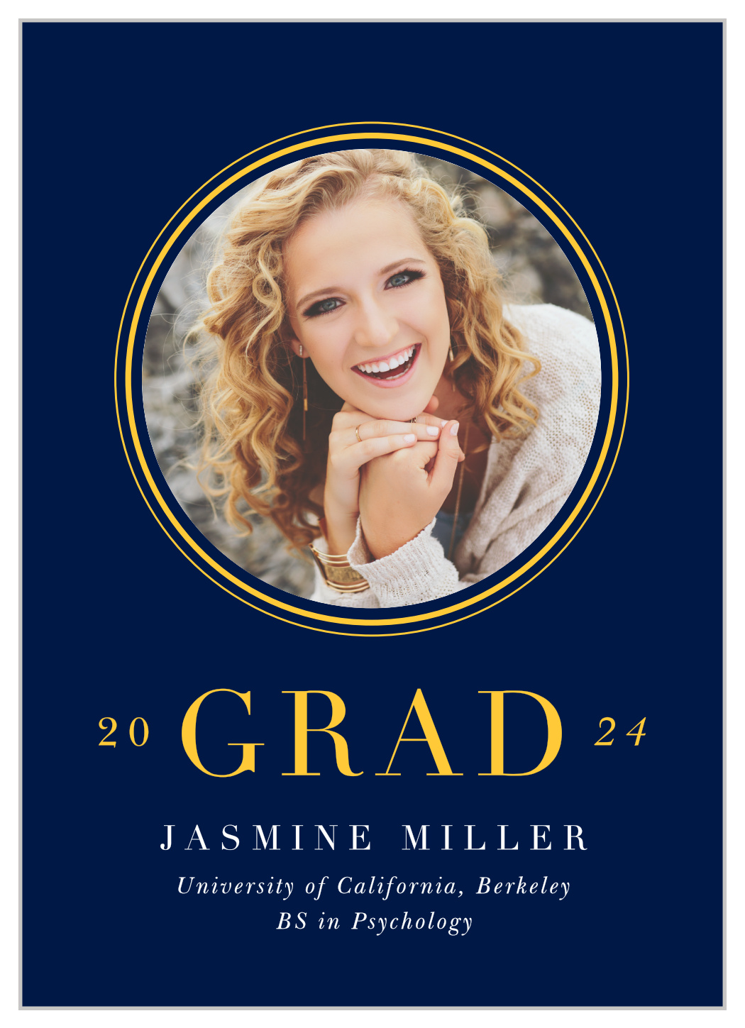 Circle Frame Graduation Announcements