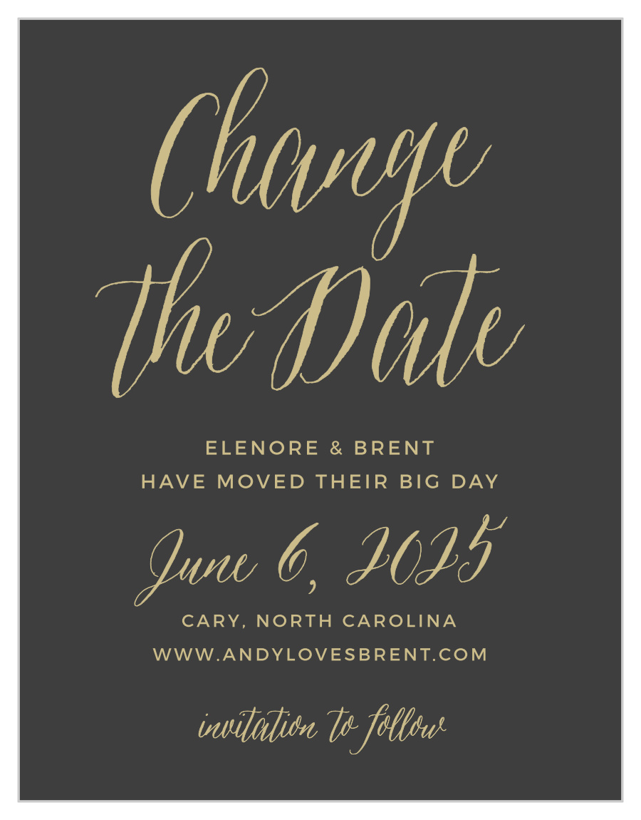 Rustic Script Change the Date Cards