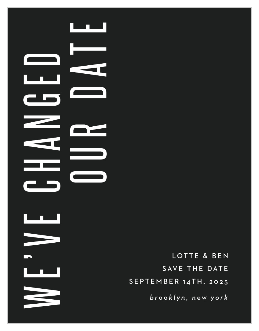 Minimal Print Change the Date Cards