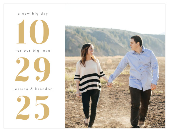 Set a new date with our Bold Date Change the Date Cards.