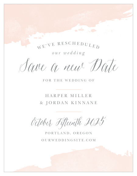 Change The Date Wedding Cards | Design Your Instantly Online