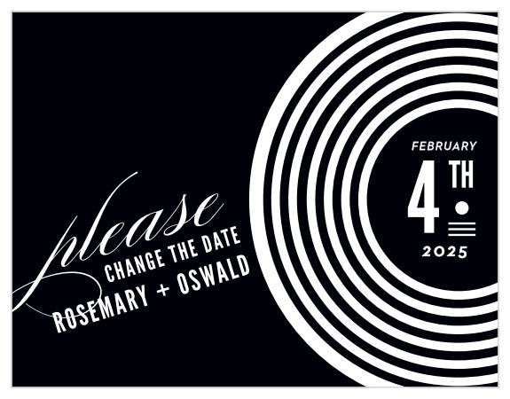 When things don't go the way they were planned, update your family and friends with our MaeMae's Oswald Change the Date Cards.