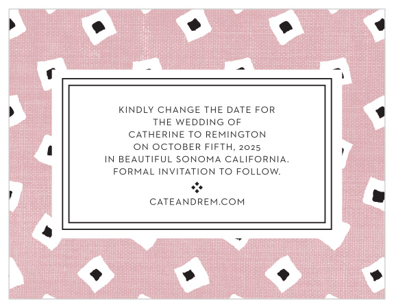 Need to change plans? No problem. Our MaeMae’s Billingsworth Change the Date Cards are here to make things a little easier.