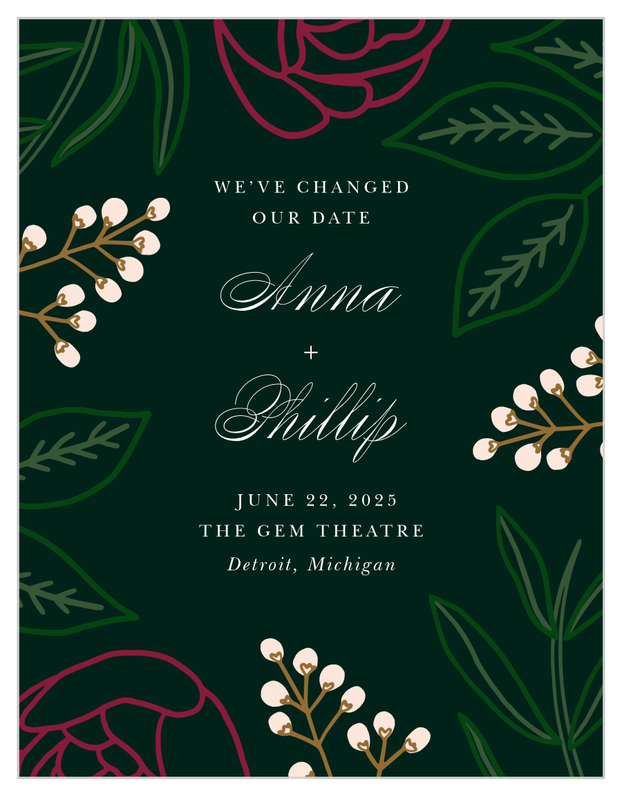 Sculpted Blooms Change the Date Cards