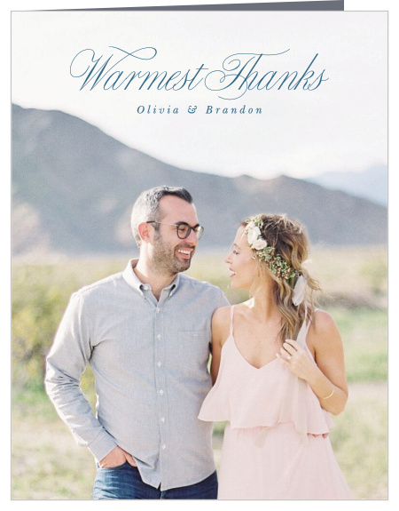 The presence and support of your family and friends on your big day was important to you, show them your appreciation with our Always & Forever Wedding Thank You Cards.