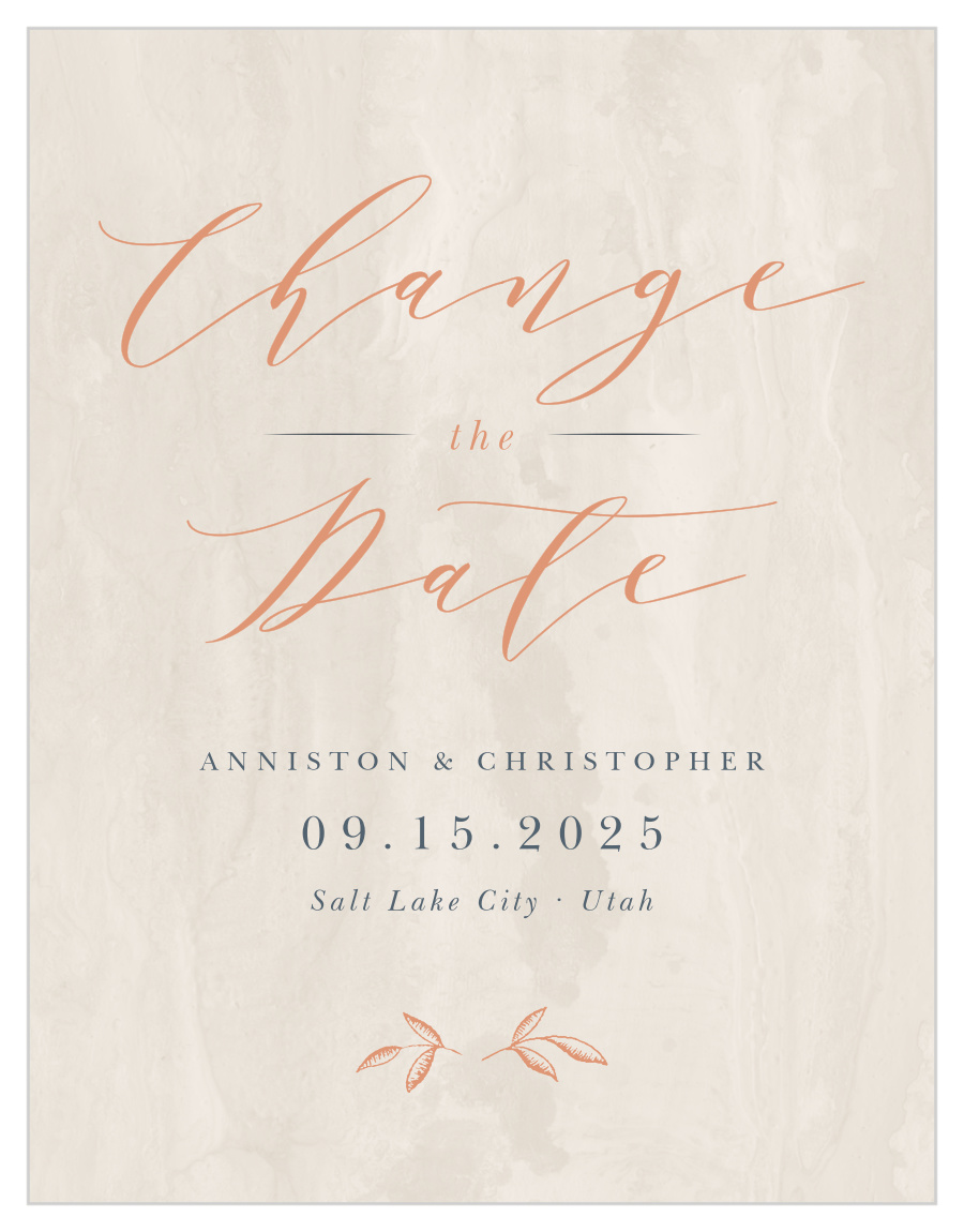 Woodland Monogram Change the Date Cards