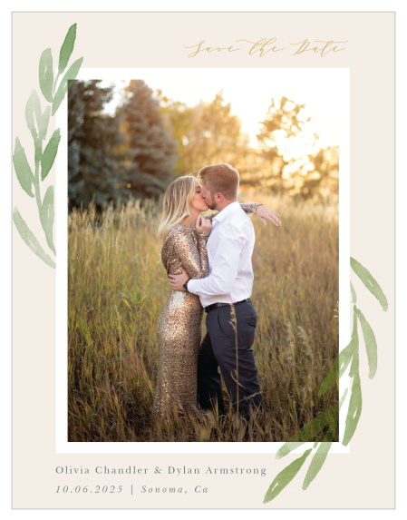 Let everyone know your big news with our Forever Wreath Save-the-Date Magnets!