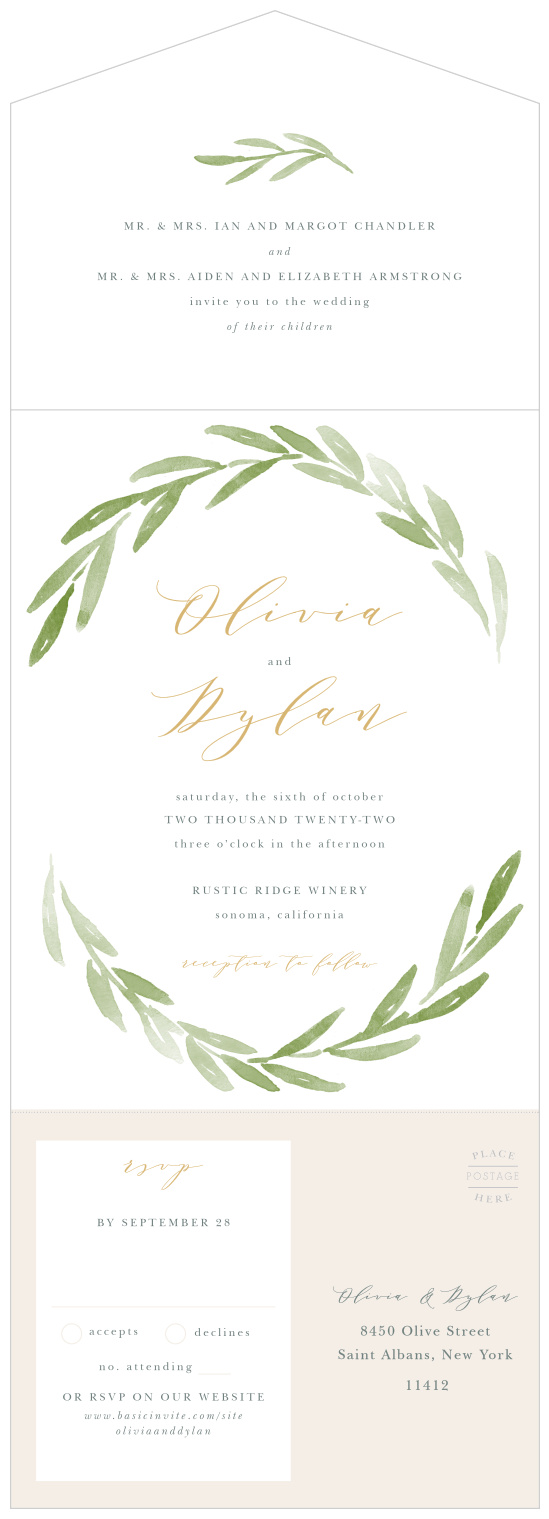 Create forever memories with our Forever Wreath Seal & Send Wedding Invitations.