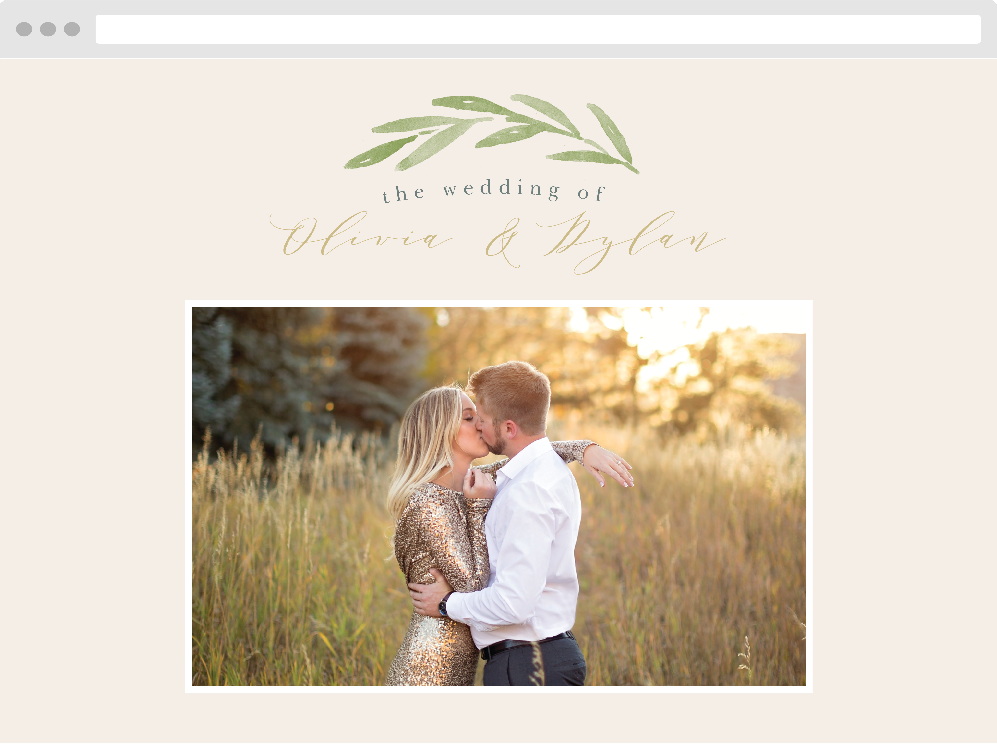 Forever Wreath Wedding Website