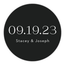 Seal envelopes or gift family and friends with a memento of your special day with our Oversize Date Wedding Stickers.