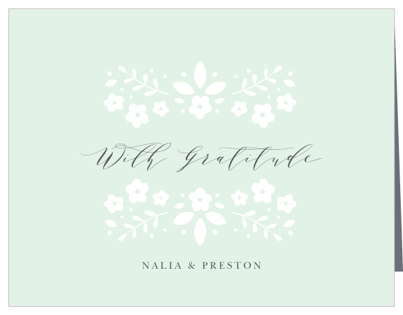 Show your appreciation to everyone who could share in your special day with our Botanic Garden Wedding Thank You Cards.