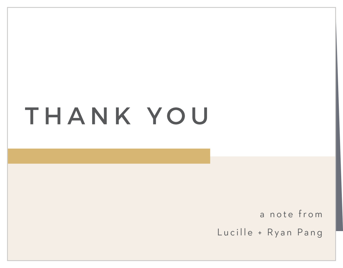 Contemporary Colors Wedding Thank You Cards