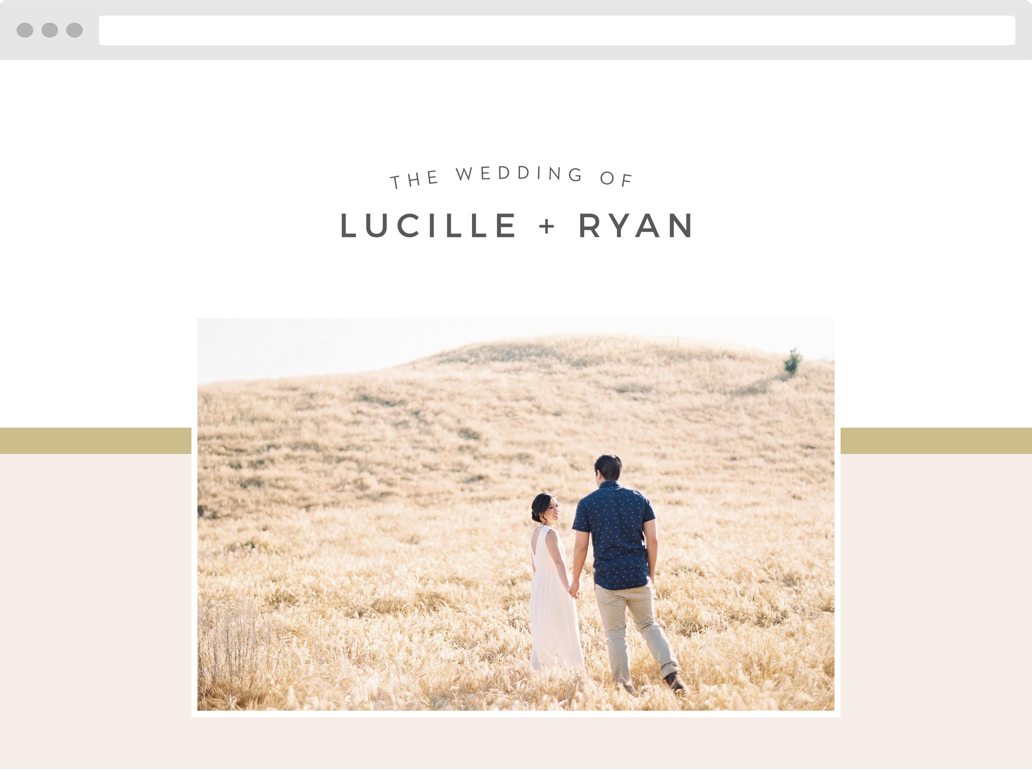 Contemporary Colors Wedding Website