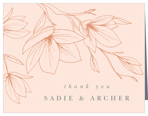 Make your wedding even more beautiful with our Love Blooms Wedding Thank You Cards.