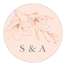 Make your wedding even more beautiful with our Love Blooms Wedding Stickers.