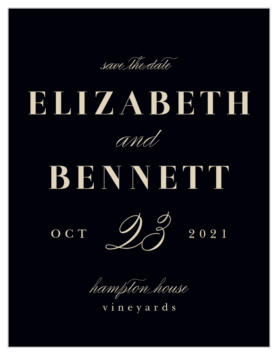 Basic Monogram Save the Date Cards