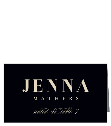 Your family and friends will have no issue finding their seats for the reception with the minimalist look of our Basic Monogram Place Cards.