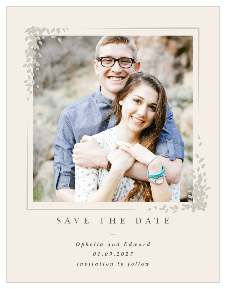 Subtle Garland Save the Date Magnets