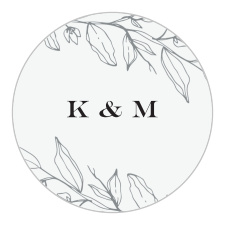 Seal all of your pockets and outgoing envelopes with our Penwork Florals Wedding Stickers!