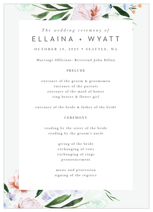 NEW 2023 Wedding Programs | Completely Customizable