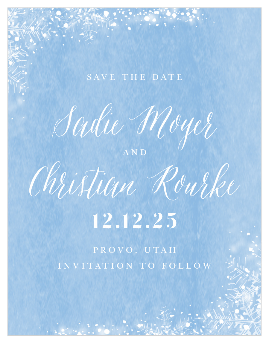 Cozy Frost Save the Date Cards